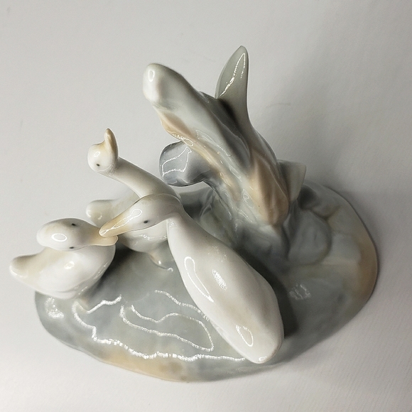 Llardo Naomi 3 Geese Reeds Retired Daisa Hand Painted Spain Porcelain Figurine - Picture 3 of 12